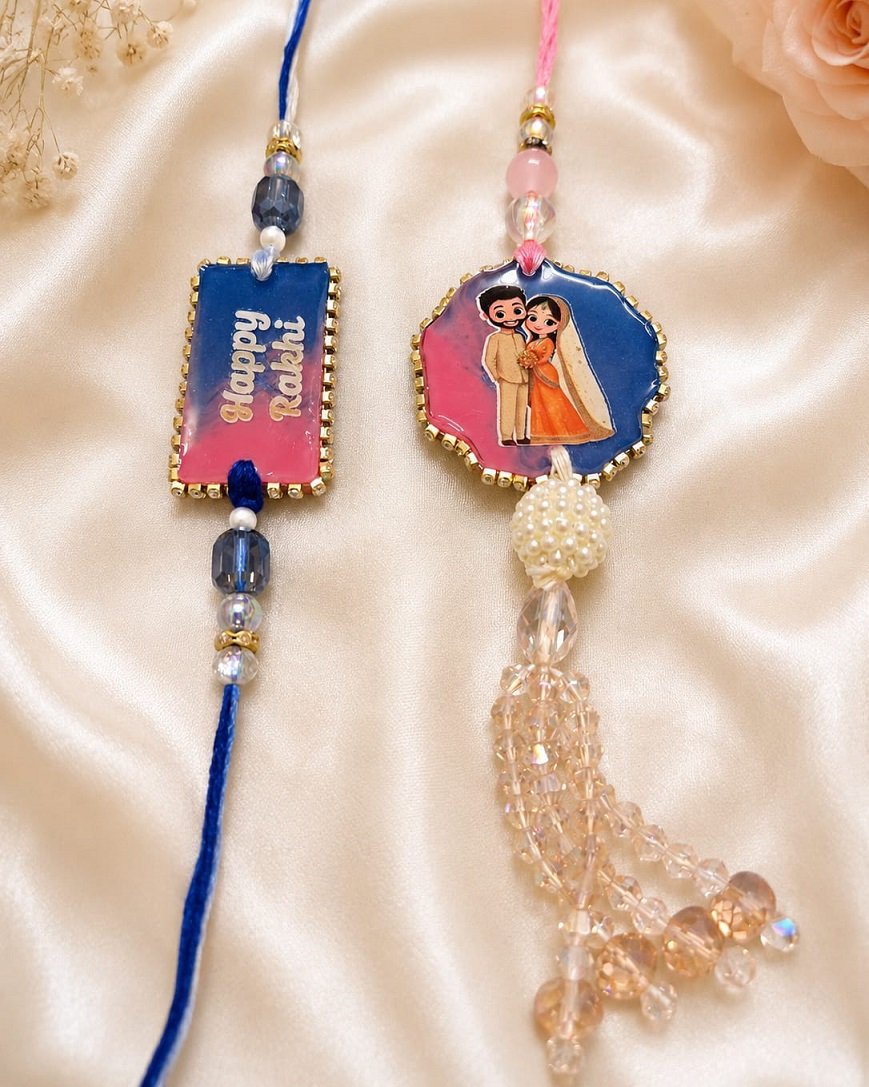 Resin Couple Rakhi