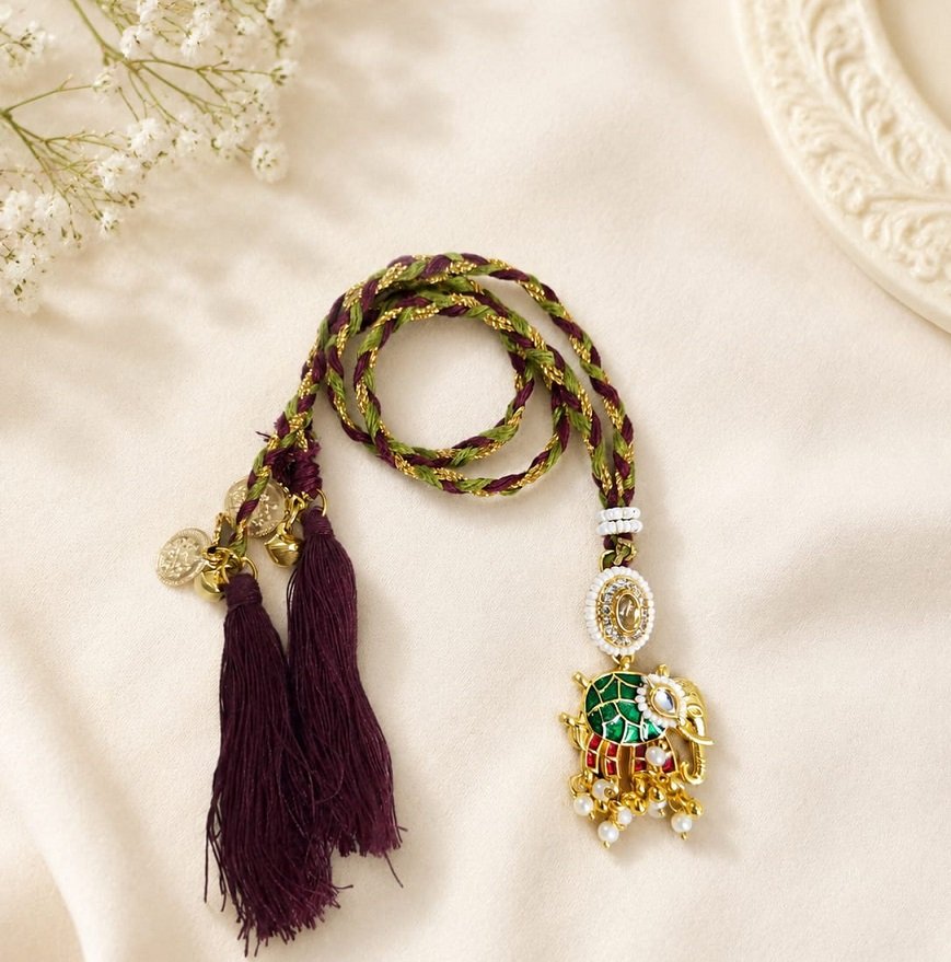 Kundan Elephant Lumba Rakhi