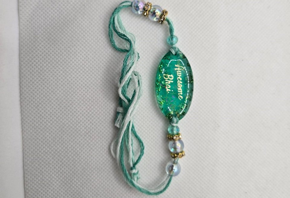 Aqua Resin Bhaiya Rakhi